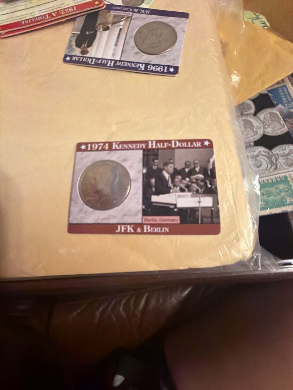 1974 Kennedy Half Dollar Coin - PCS Historical Commemorative Card (JFK & Berlin)